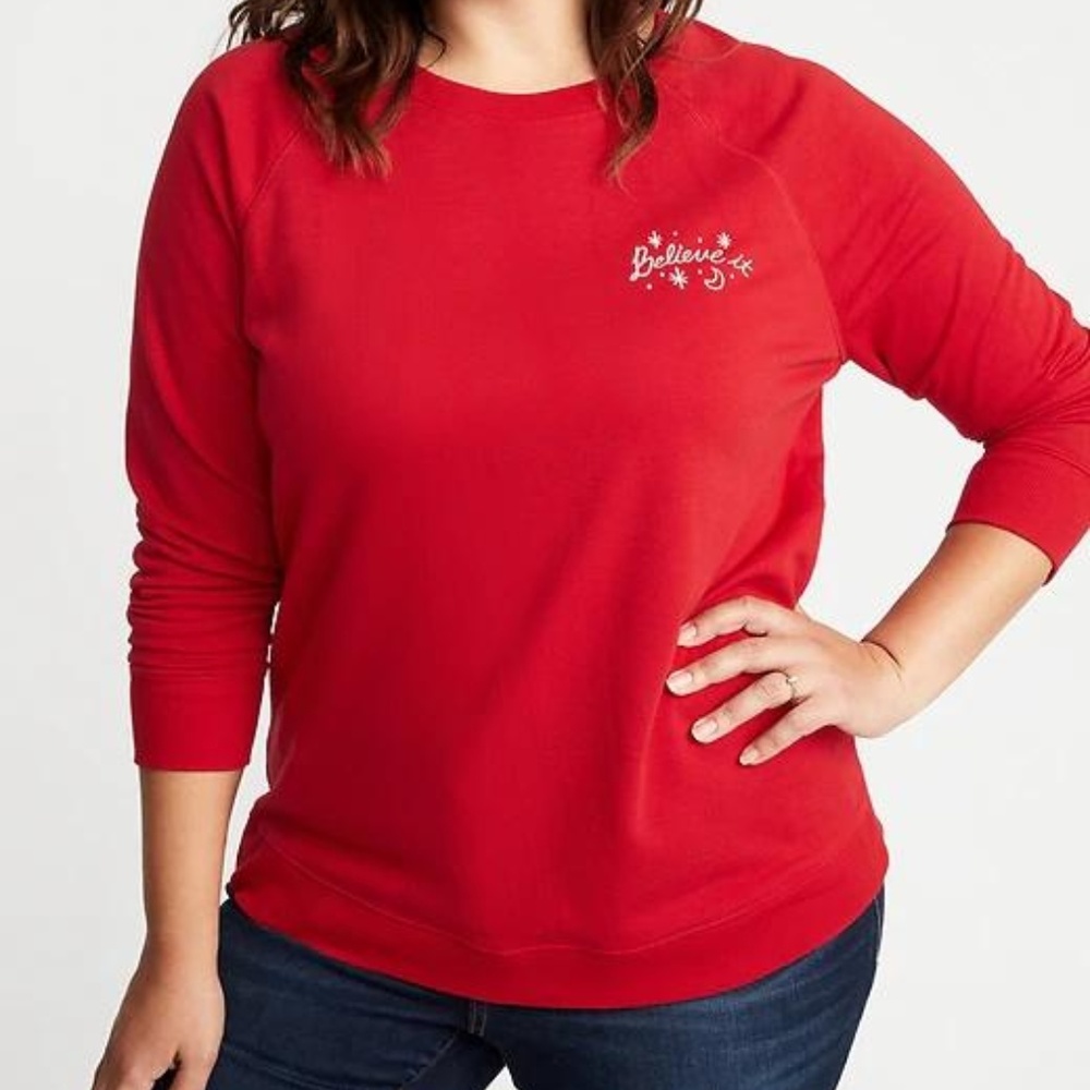 Relaxed Plus-Size Graphic French-Terry Sweatshirt